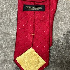 Donald J Trump signature collection used necktie red